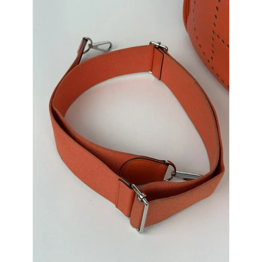 Hermes Evelyne 29 Bag Orange Poppy Taurillon Clemence Leather 2017 - Picture 3 of 16